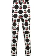 Comme Des Garçons Homme Plus Inkjet Print Trousers, Men's, Size: Large, White, Polyester