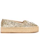 Sebastian Milano Embellished Glitter Espadrilles