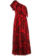 Solace London Snakeskin Print Dress - Red