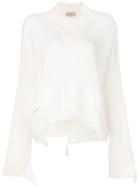Maison Flaneur Cut-out Jumper - White