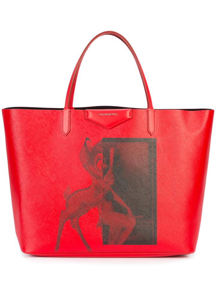 Givenchy Bambi Print Tote - Red