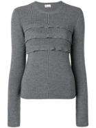 Red Valentino Ruffled Front Jumper - Grey