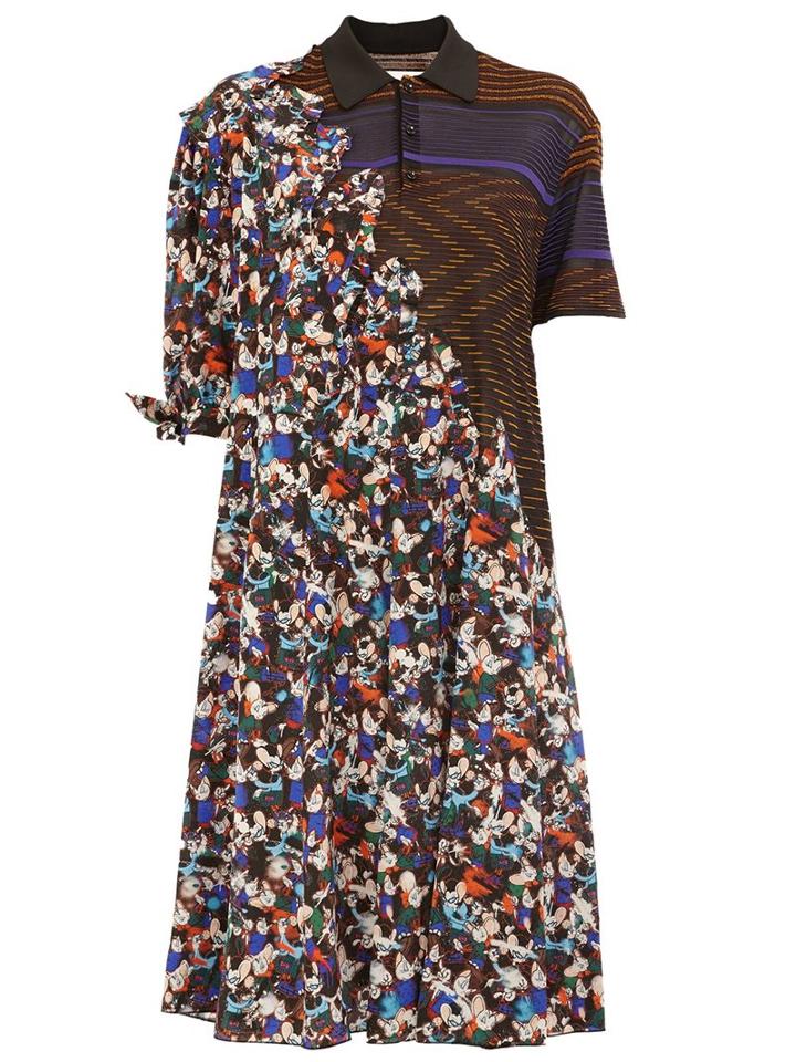 Maison Margiela Contrast Print Shirt Dress