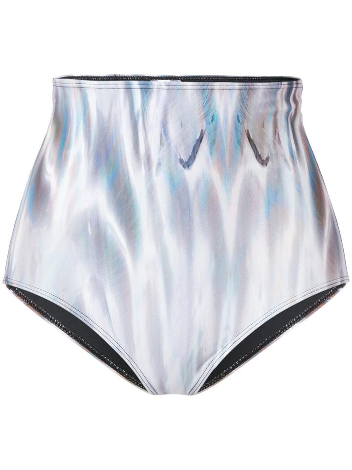 Mona - High Waist Shell Bikini Bottoms - Women - Polyester/spandex/elastane - L, Blue, Polyester/spandex/elastane