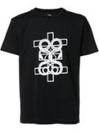 Yang Li Stylised Print T-shirt, Men's, Size: Large, Black, Cotton
