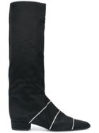 Nina Ricci Crystal Embellished Tall Boots - Black