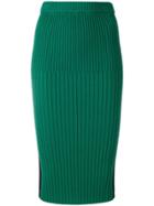 Joseph Ribbed Pencil Skirt - Green