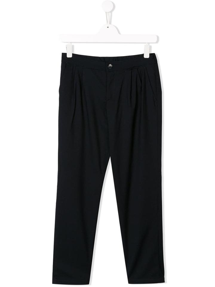 Paolo Pecora Kids Teen Straight Trousers - Blue