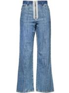 Miu Miu Patchwork Flared Jeans - Blue