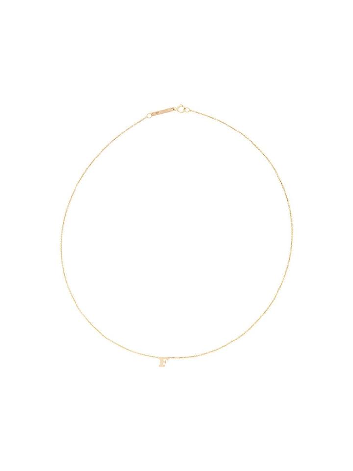 Zoë Chicco 14kt Yellow Gold F Initial Necklace