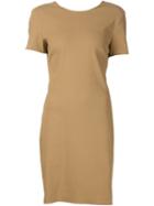 Lanvin Back Bow Dress, Women's, Size: 42, Nude/neutrals, Cotton/linen/flax/spandex/elastane/viscose