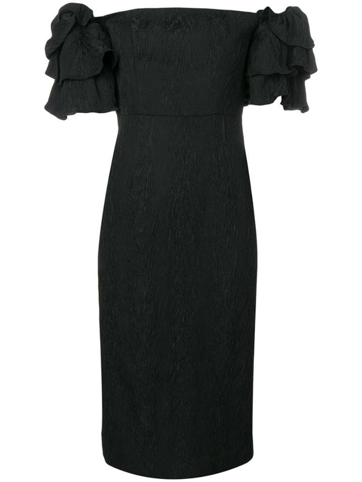Alexa Chung Puff Sleeve Dress - Black