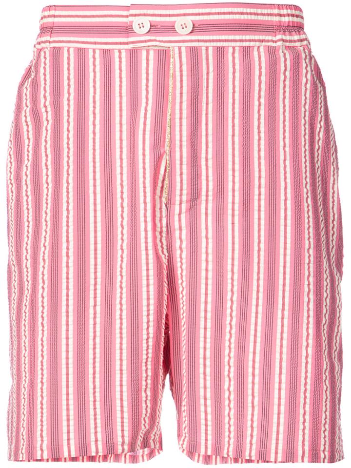 Henrik Vibskov Spyjama Striped Shorts - Pink & Purple