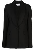 Gabriela Hearst Shawl Collar Single Breasted Blazer - Black