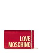 Love Moschino Logo Patch Shoulder Bag - Red
