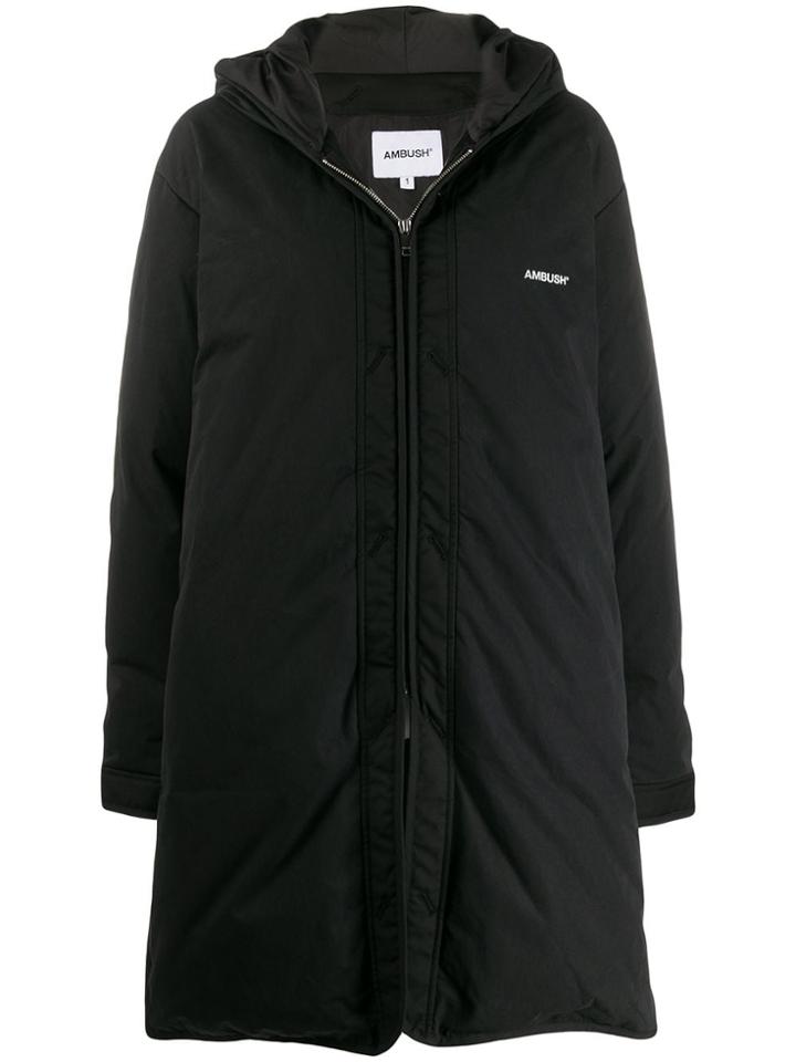 Ambush Padded Hooded Coat - Black