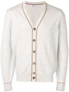 Brunello Cucinelli Slim-fit Cardigan - Grey