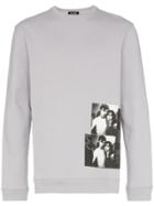 Raf Simons Graphic Print Cotton Jumper - Grey
