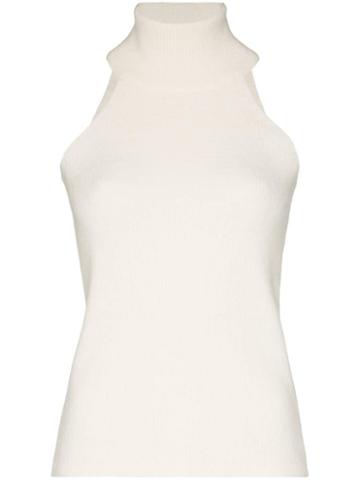 Jacquemus Jacq Tn Slvls Knttd Top Vst - White