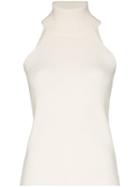 Jacquemus Jacq Tn Slvls Knttd Top Vst - White