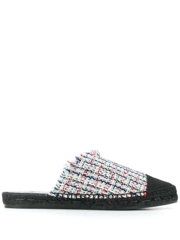Castañer Raisa Tweed Slippers - Blue