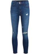 J Brand Cropped Skinny Jeans, Women's, Size: 24, Blue, Cotton/polyester/spandex/elastane