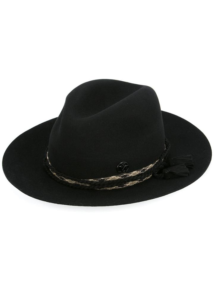 Maison Michel Tassel Detail Hat - Black