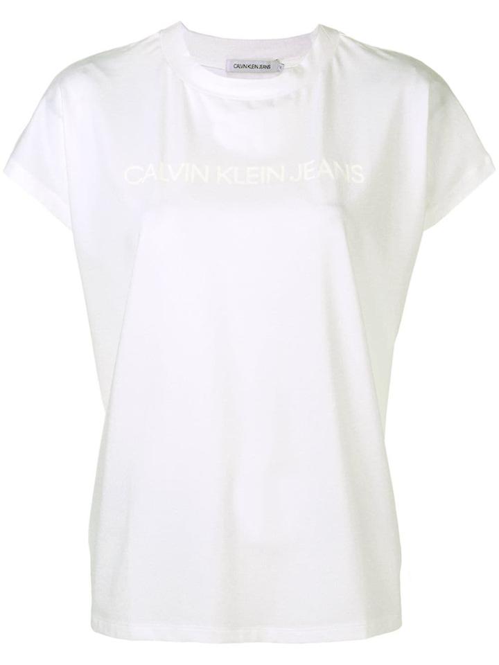 Calvin Klein Jeans Logo Printed T-shirt - White