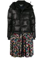 Junya Watanabe Contrast Zipped Parka Coat - Black