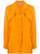Hermès Vintage Oversized Pockets Shirt - Orange