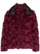 Moncler Bady Padded Feather Down Cotton Wool Blend Jacket - 560 Red