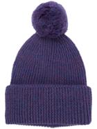 Golden Goose Deluxe Brand Ribbed Bobble Hat - Pink & Purple