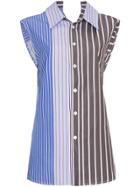 Marni Striped Sleeveless Blouse - Blue