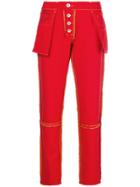 Unravel Project Button-up Trousers - Red