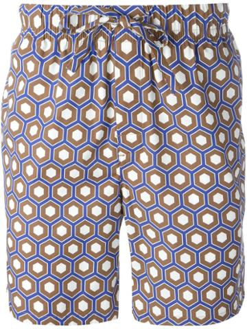 Otis Batterbee Lounge Shorts, Men's, Size: Large, Blue, Cotton