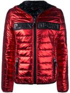 Plein Sport Classic Sports Puffer Jacket - Red
