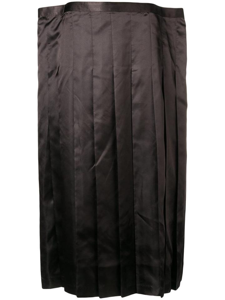 Junya Watanabe Midi Pleated Skirt - Brown