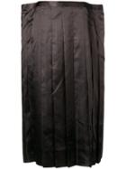 Junya Watanabe Midi Pleated Skirt - Brown