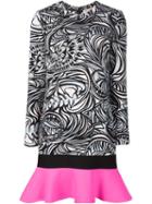 Emilio Pucci Flounce Hem Jacquard Dress