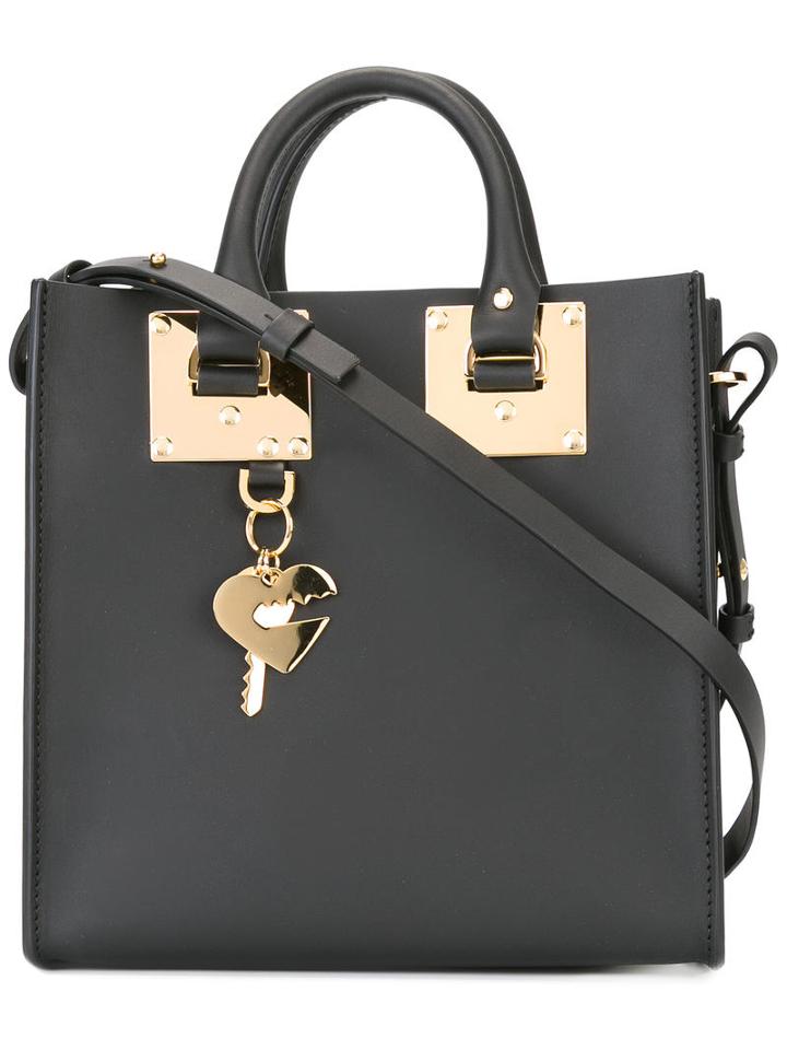 Sophie Hulme Square Albion Tote, Black, Leather