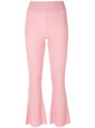 Cashmere In Love Candiss Flared Knit Trousers - Pink & Purple