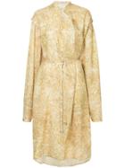 Lemaire Belted Floral Dress - Yellow & Orange