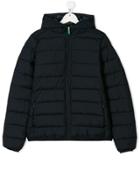 Save The Duck Kids Teen Hooded Coat - Blue