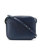 Emporio Armani Logo Print Shoulder Bag - Blue