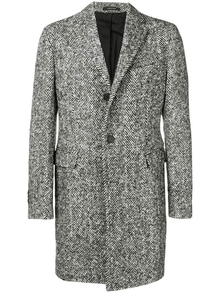 Tagliatore Tweed Coat - Black