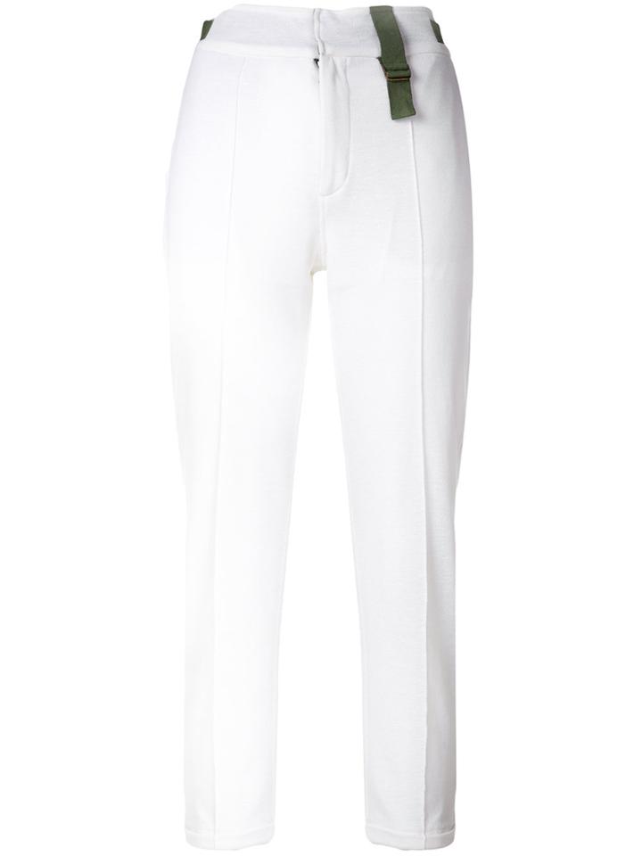 Mr & Mrs Italy Slim Cropped Trousers - White