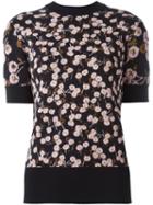 Marni Floral Knitted Top, Women's, Size: 42, Black, Polyamide/wool/alpaca/virgin Wool