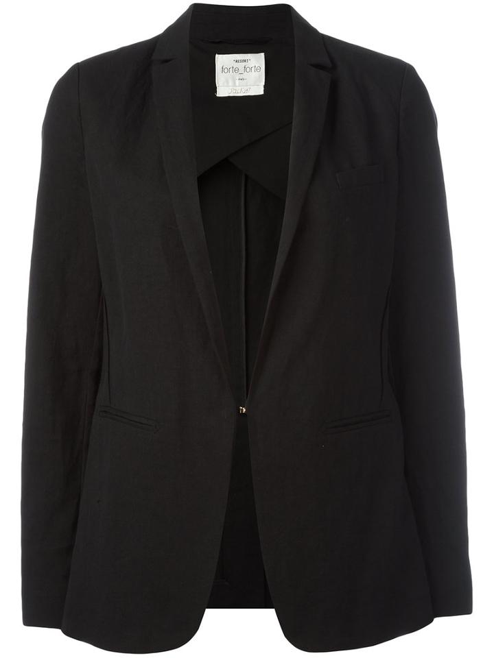 Forte Forte Classic Blazer, Women's, Size: 1, Black, Linen/flax/cotton
