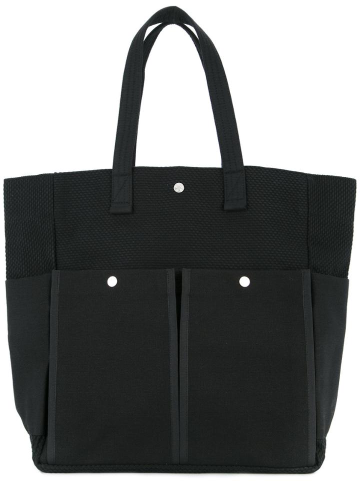 Cabas Botanical Tote Bag - Black