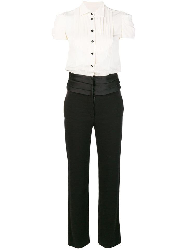 Moschino Vintage Tuxedo-style Jumpsuit - Black